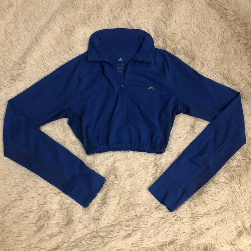 Sold**Adidas cropped quarter zip